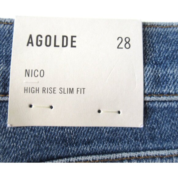 NWT AGOLDE Nico High Rise Slim in Shoreline Stretch Jeans 28 $168 - Picture 9 of 10